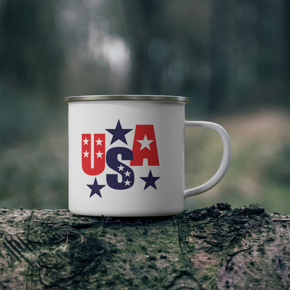 USA - Enamel Camping Mug