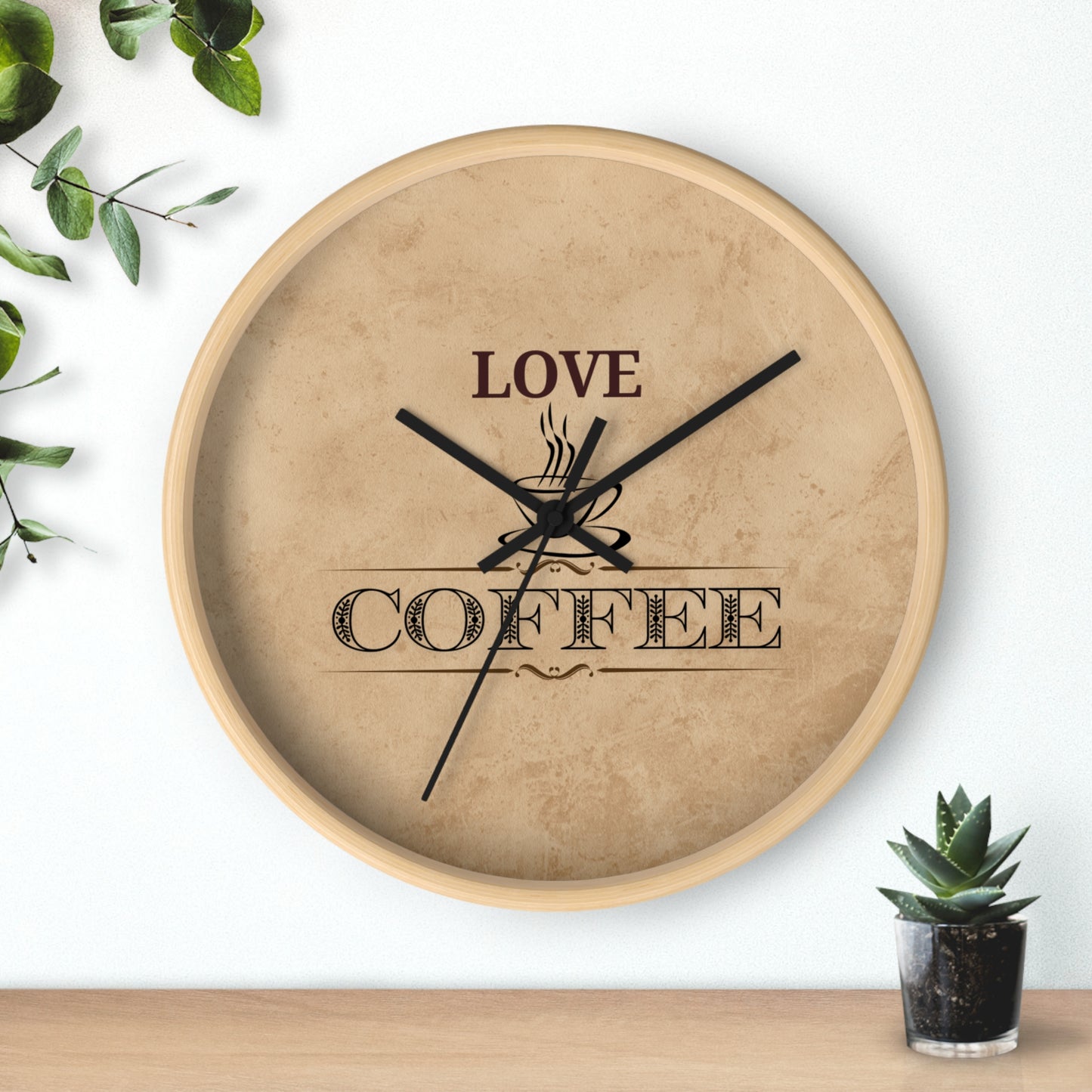 "Love Coffee" Kitchen Clock