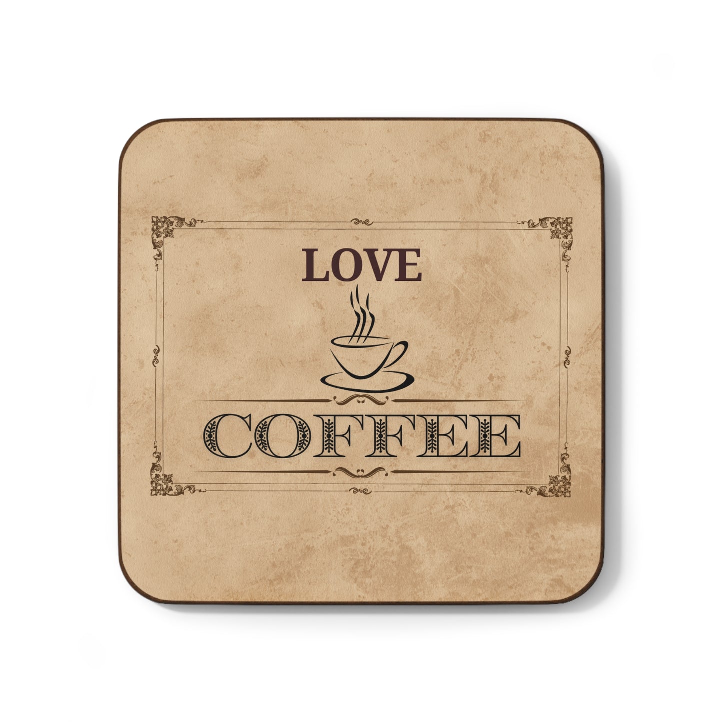 Love Coffee Hardboard Back Coaster