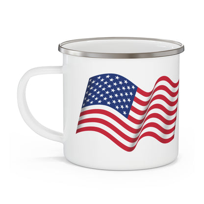 American Flag Enamel  Mug