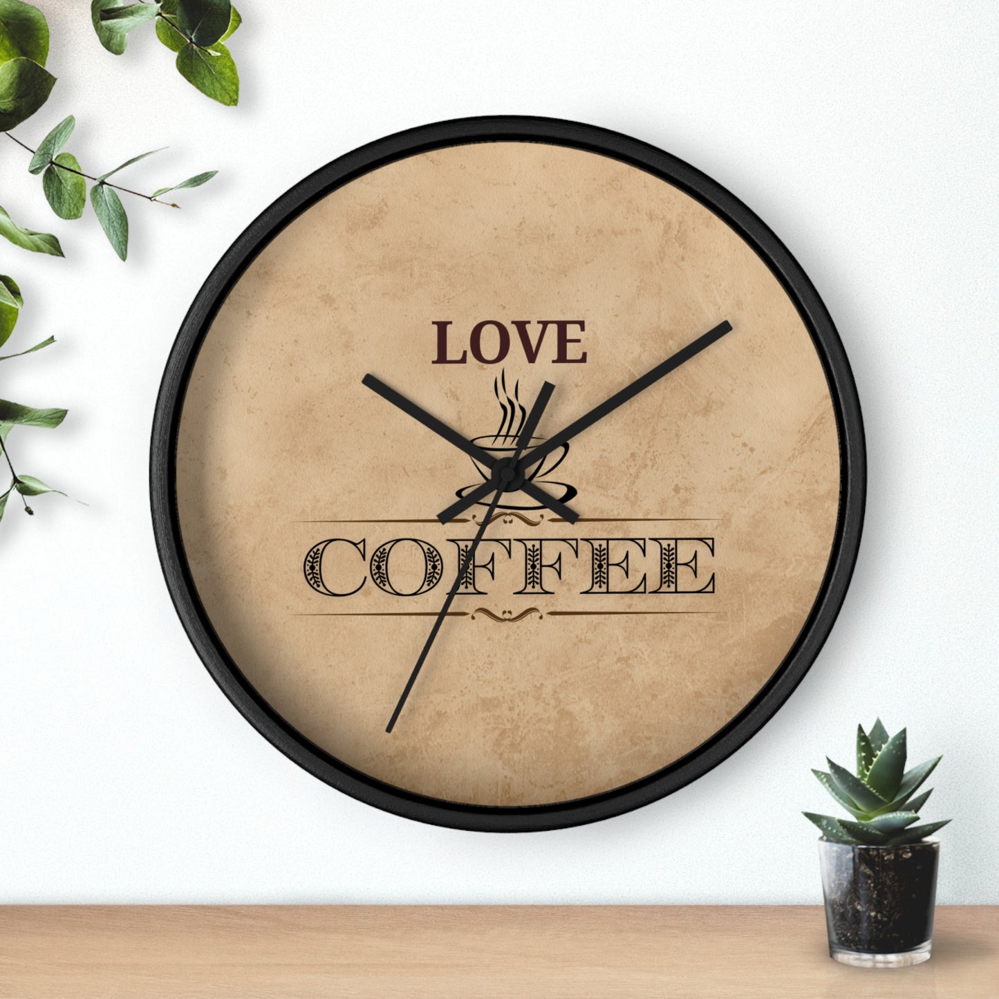 "Love Coffee" Kitchen Clock