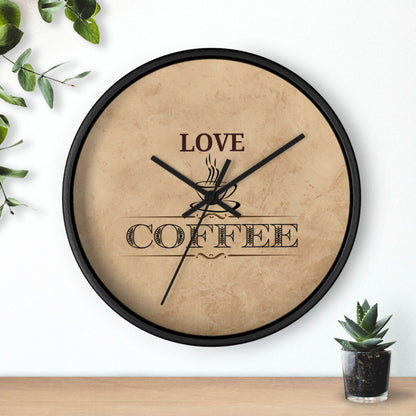 "Love Coffee" Kitchen Clock