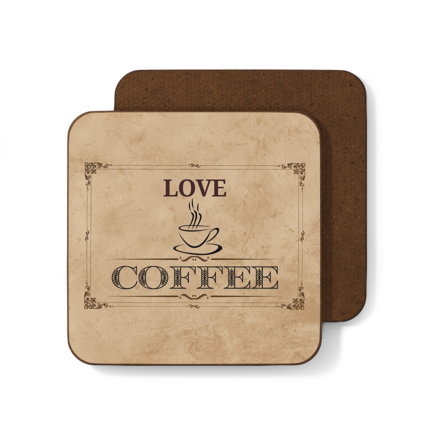 Love Coffee Hardboard Back Coaster