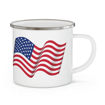 American Flag Enamel  Mug