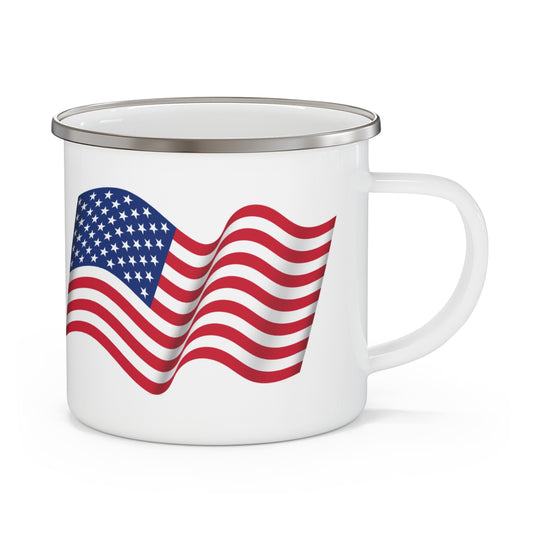 American Flag Enamel  Mug