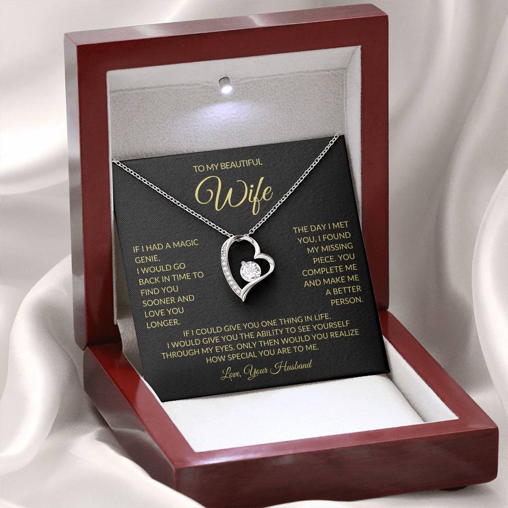 To My Wife - Forever Love Necklace Magic Genie