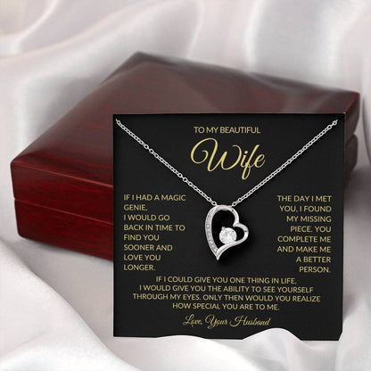 To My Wife - Forever Love Necklace Magic Genie