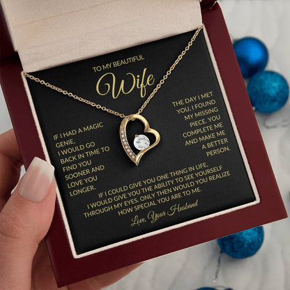 To My Wife - Forever Love Necklace Magic Genie