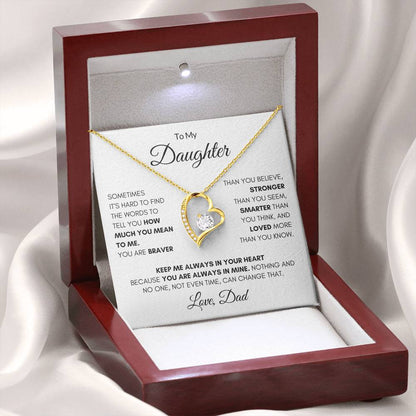 To My Daughter - Keep me always in your heart  - Necklace