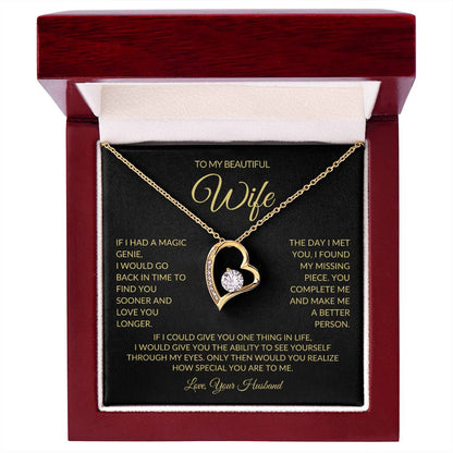 To My Wife - Forever Love Necklace Magic Genie