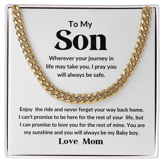 To My Son  - Cuban Link Chain