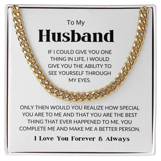 To My Husband - Cuban Link Chain