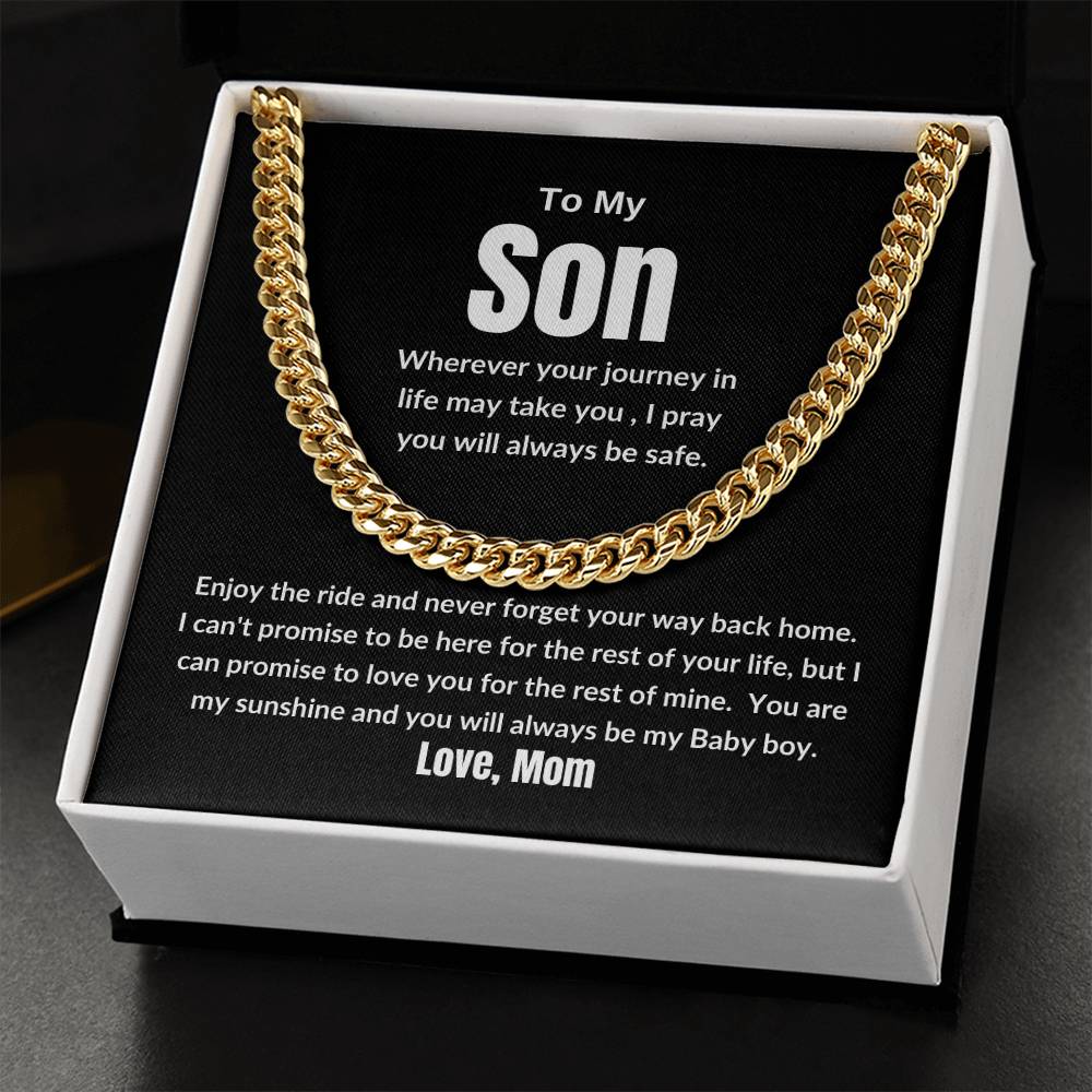 To My Son - Cuban Link Chain