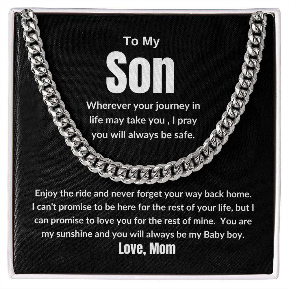 To My Son - Cuban Link Chain