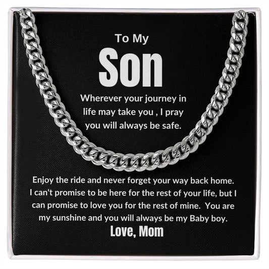 To My Son - Cuban Link Chain