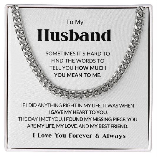 To My Husband - Cuban Link Chain