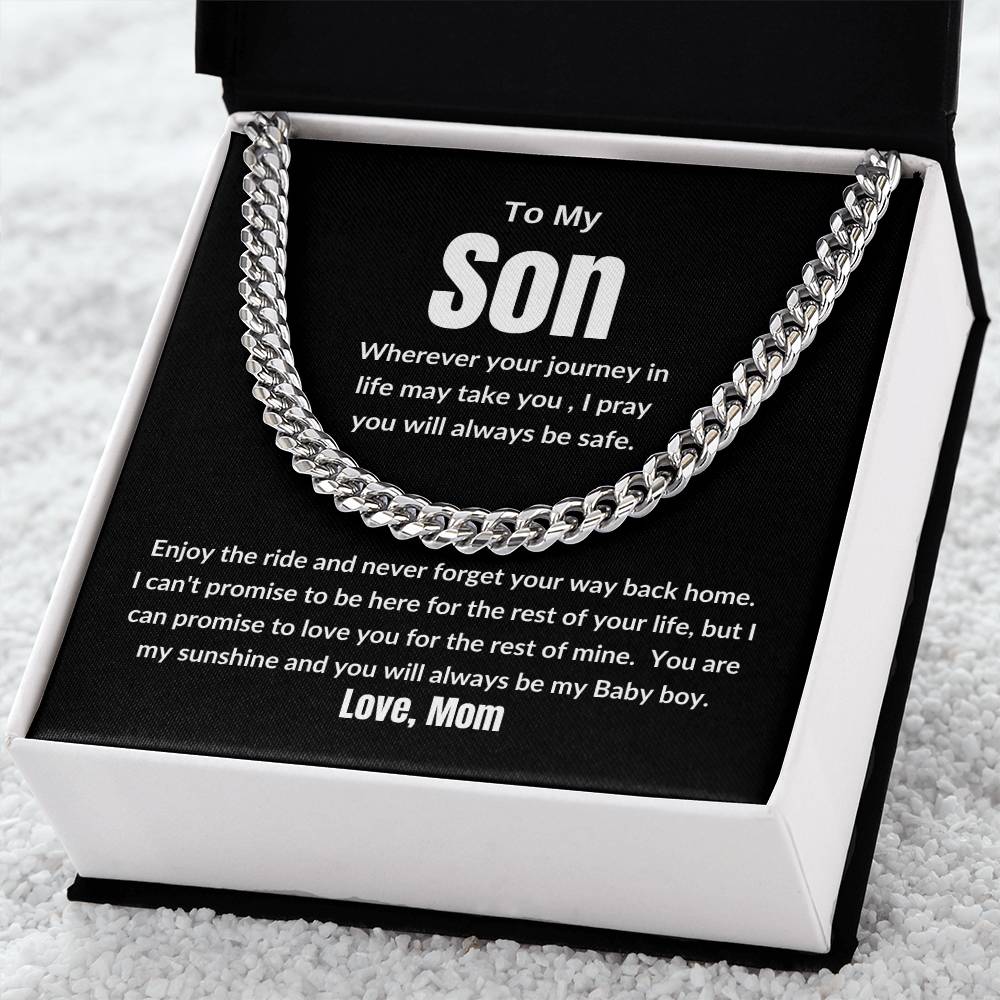 To My Son - Cuban Link Chain