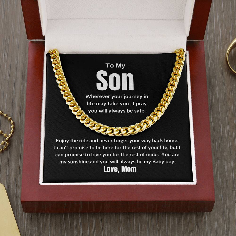 To My Son - Cuban Link Chain