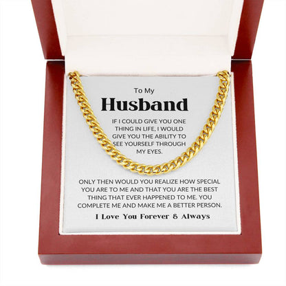 To My Husband - Cuban Link Chain