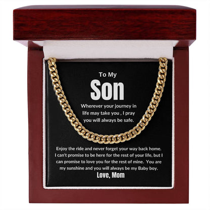 To My Son - Cuban Link Chain