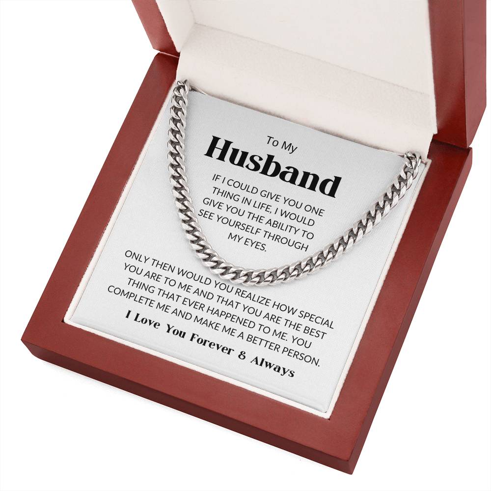 To My Husband - Cuban Link Chain