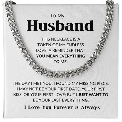 To My Husband - Cuban Link Chain