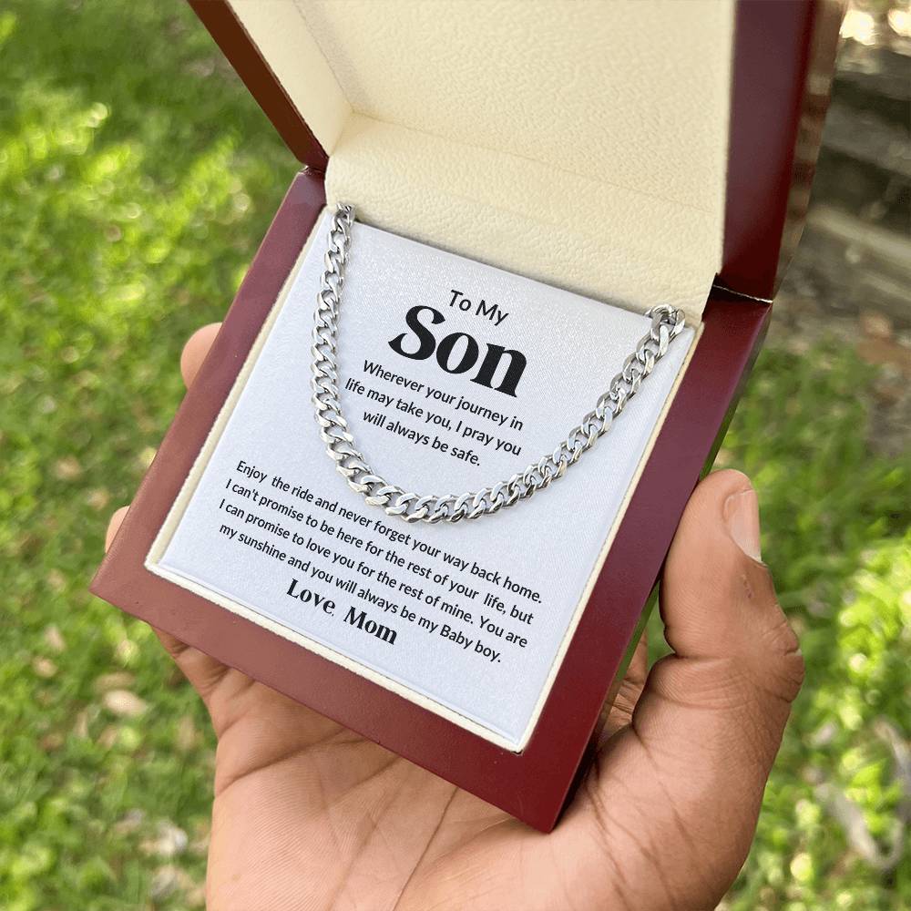 To My Son  - Cuban Link Chain