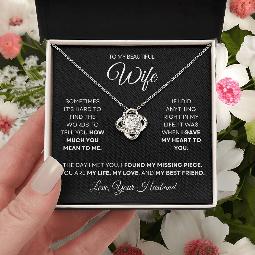 To My Wife - Love Knot Necklace