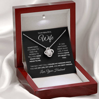 To My Wife - Love Knot Necklace