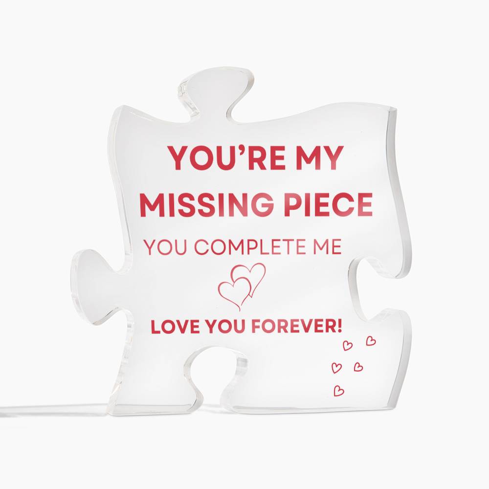 Enchanted Love Puzzle: A Dazzling Crystal-Clear Acrylic Keepsake Plaque for Cherished Moments 💖