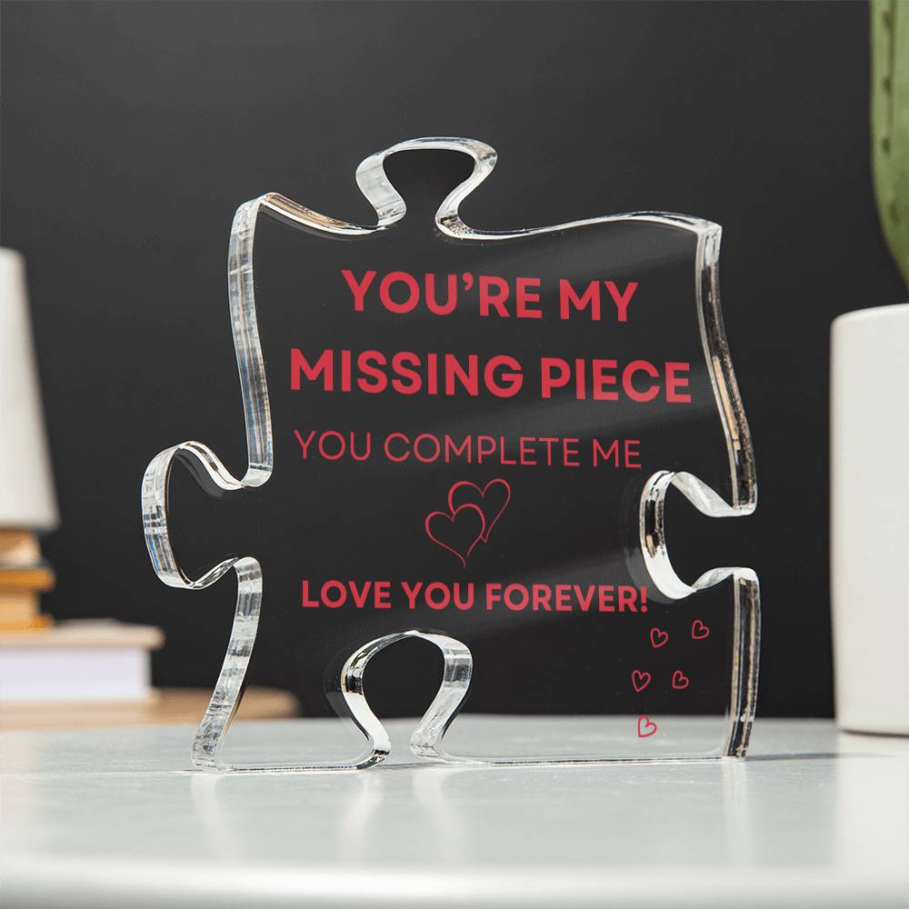 Enchanted Love Puzzle: A Dazzling Crystal-Clear Acrylic Keepsake Plaque for Cherished Moments 💖