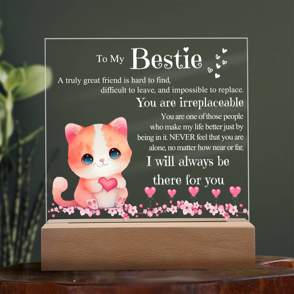 'To My Bestie' Glowing Acrylic Lamp 💖Illuminating Your Friendship with Radiance!