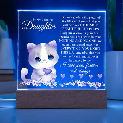 To My Daughter  - Acrylic Love Lamp