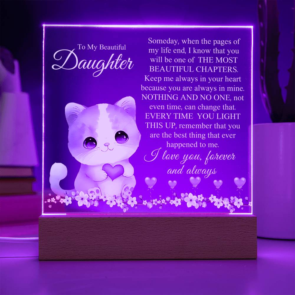 To My Daughter  - Acrylic Love Lamp