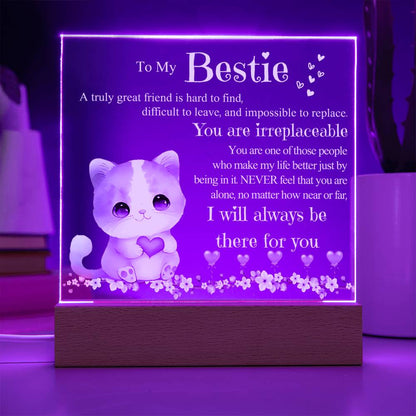 'To My Bestie' Glowing Acrylic Lamp 💖Illuminating Your Friendship with Radiance!