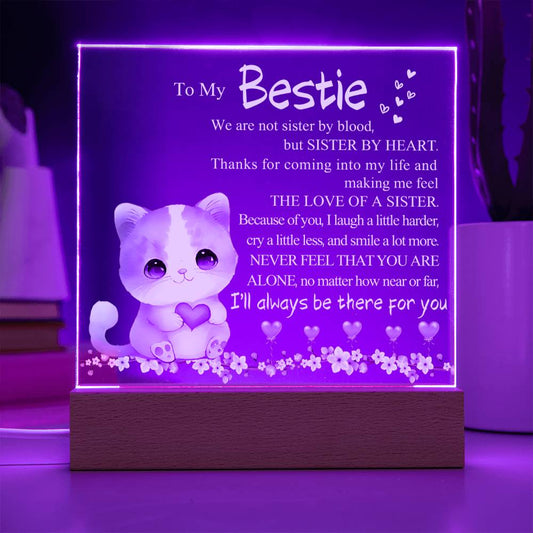 To my Bestie - Acrylic Lamp of Love