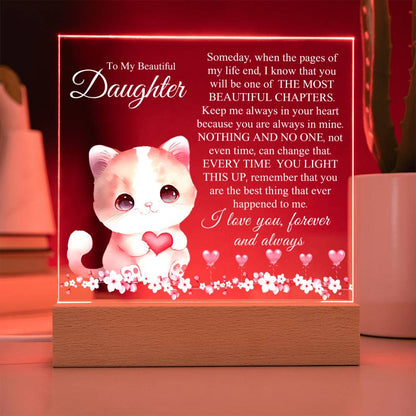 To My Daughter  - Acrylic Love Lamp