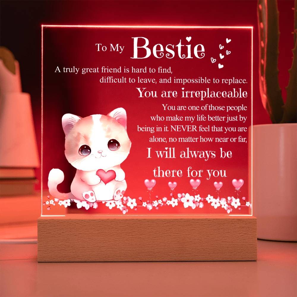 'To My Bestie' Glowing Acrylic Lamp 💖Illuminating Your Friendship with Radiance!