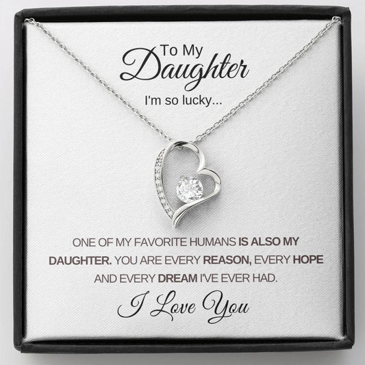 To My Daughter - Forever Love Necklace