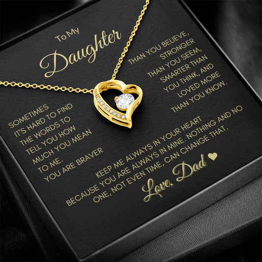 To My Daughter - Loved More Than You Know  - Necklace