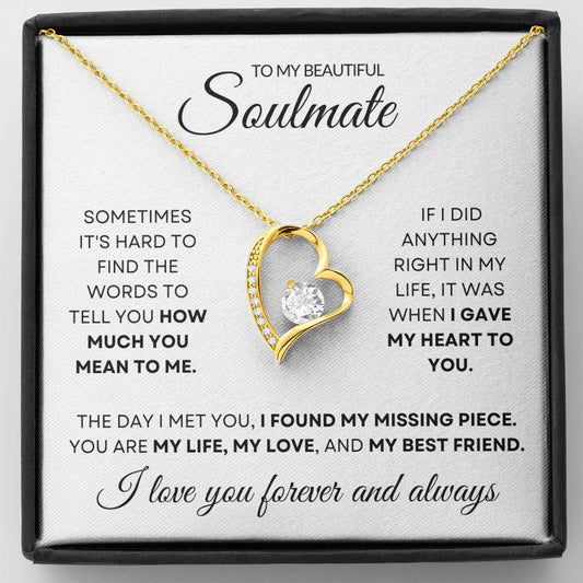 To My Soulmate - Forever Love Necklace